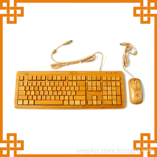 Wired Mouse for Computer with Bamboo Material